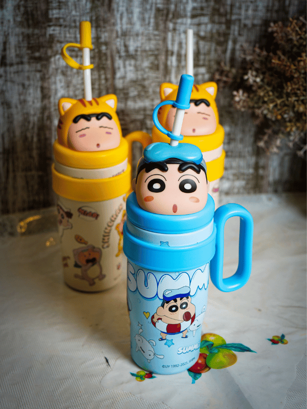 Crayon Shinchan 800ml Ice Cup Tumbler with Handle, Straw & Infuser (Model LK8806) - Image 6