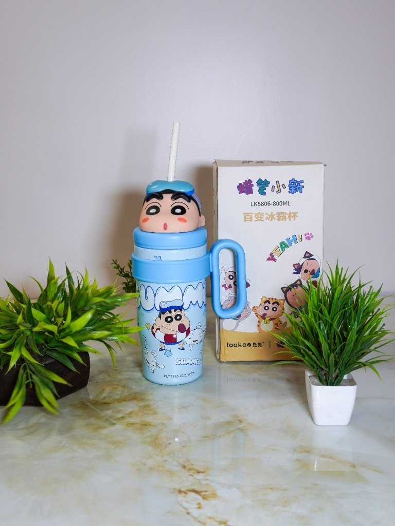 Crayon Shinchan 800ml Ice Cup Tumbler - Summer Blue (Model LK8806)