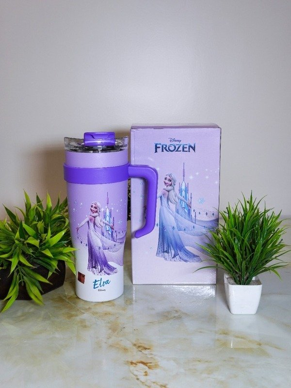 Disney Frozen Elsa 1200ml Stainless Steel Tumbler with Handle and Box