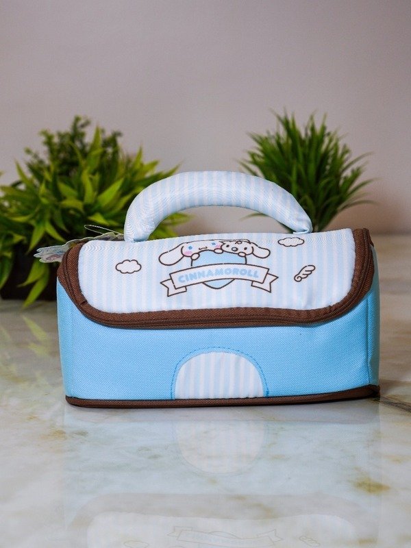 Sanrio Women's Multipurpose Pouch Cinnamoroll Blue Side Angle View