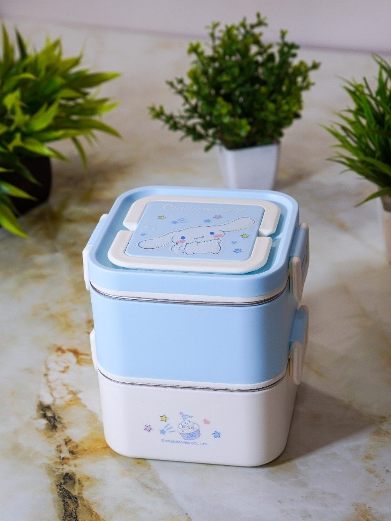 Cinnamoroll Sanrio Stainless Steel 2-Tier Square Lunch Box Blue Model SK009